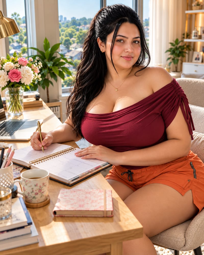 A woman writes in a weekly planner, representing a seven-day relationship improvement plan focused on self-respect, appreciation, better communication, shared experiences, and emotional connection.